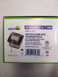 Leviton Pop-up Floor Box Receptacle PFTR1-MB QTY=3
