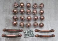 COPPER DRAWER / CABINET PULL KNOBS and HANDLES