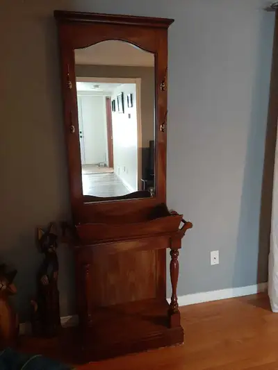 Cabinet with mirror and towel bars , View more