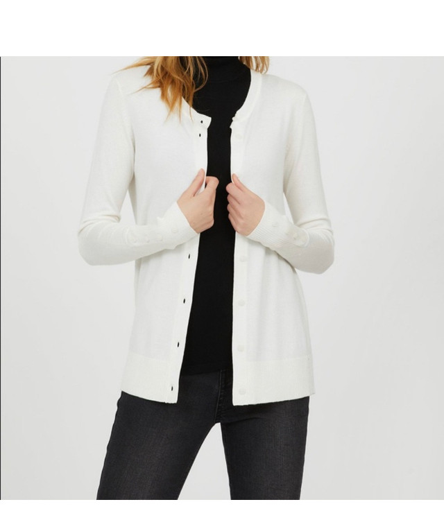 White xl classic cardigan in Women's - Tops & Outerwear in Calgary