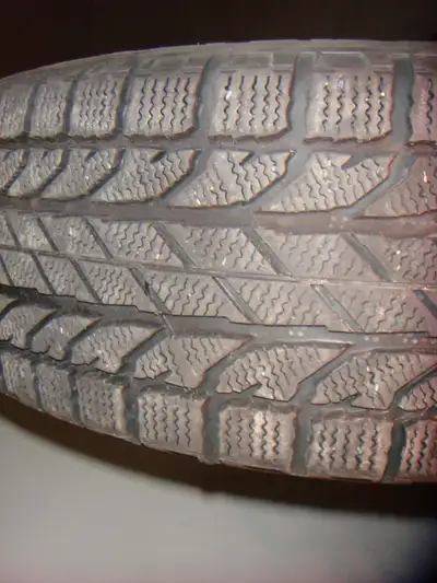 Good snow tires on rim balanced, with lots of threads left . Will fit Toyota, Hyndai, + lots more