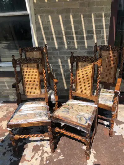 Antique Jacobean Barley Twist Chairs, View more