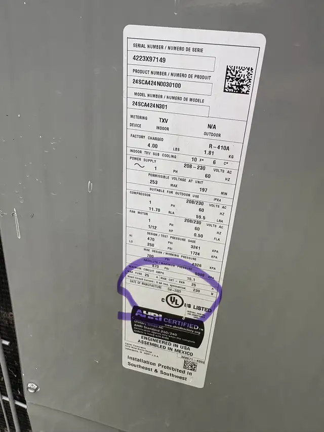 used carrier 2 ton ac air conditioner, used for one season 62863272895874121
