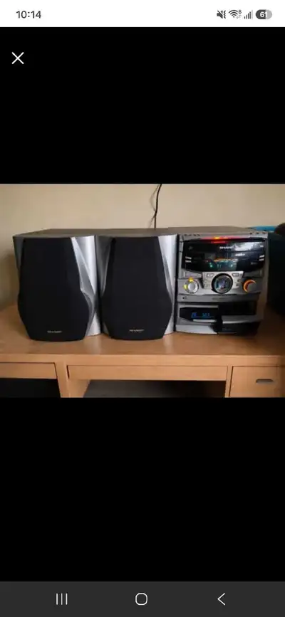 Sharp CD-C3900 Mini Stereo System with Speakers , View more
