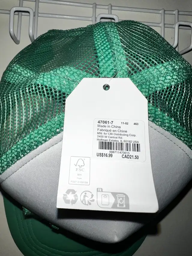 Lucky Green & White Trucker Hat - New with Tags63749433771777122