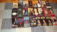 23 VHS MOVIES;ANIMAL HOUSE,BATMAN,GODFATHER,JFK,MIB,TERMINATOR,V