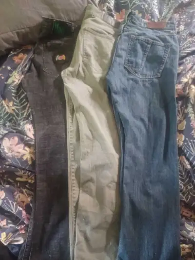 3 size 34 jeans zara,ck, fcuk, View more