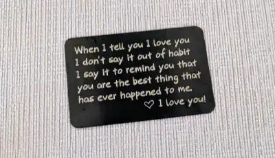 Brand New Engraved Metal Wallet Card Gift  *Love", View more