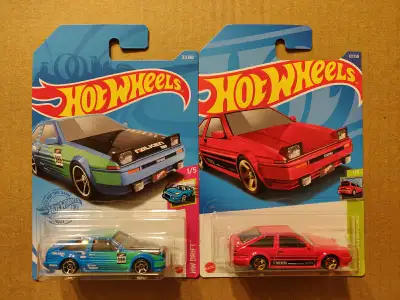 New Mattel Hot Wheels mainline Falken Formula Drift Toyota Corolla GT-S Hachi Roku AE86 Sprinter Tru...