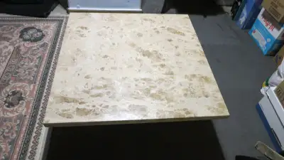 Marble Coffee table – Marble Square Shape Marble Coffee Table (White and Sand). Very very heavy. Wil...
