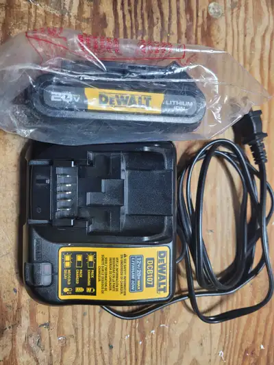 Dewalt charger and battery, View more
