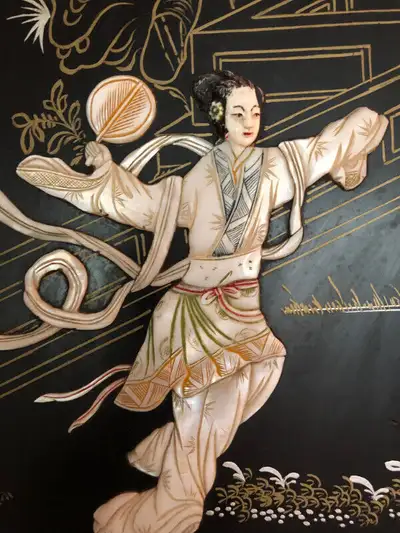 ca. 1952 Chinese  Export to USSR Mother-of-Pearl Octagon Plaque, View more