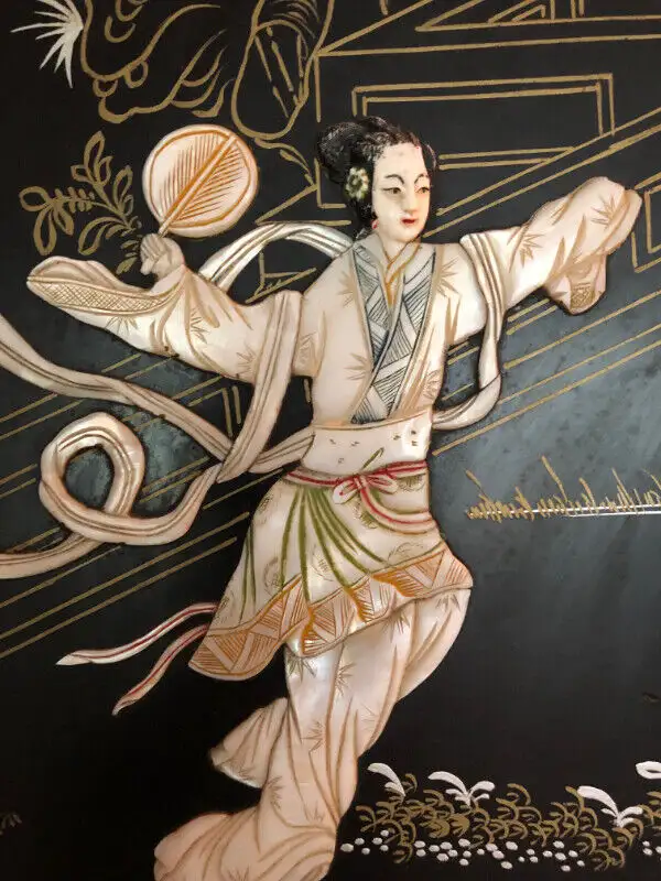 ca. 1952 Chinese  Export to USSR Mother-of-Pearl Octagon Plaque in Arts & Collectibles in City of Toronto - Image 2