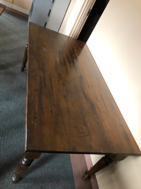 6’X3’ dark solid wood dining table in Dining Tables & Sets in Cambridge - Image 2