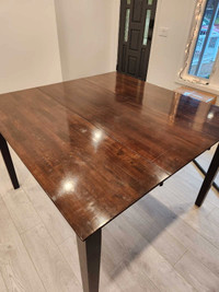 Counter height table with leaf and 6 chairs