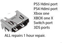 PS5 Hdmi port Repair , 1 hour most. same day!