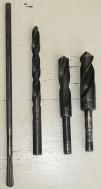 Drill Bits 1, ¾, 9/16, and 1/2