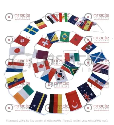WORLD CUP STRING FLAGS - 2026 48 TEAM BUNTING, View more