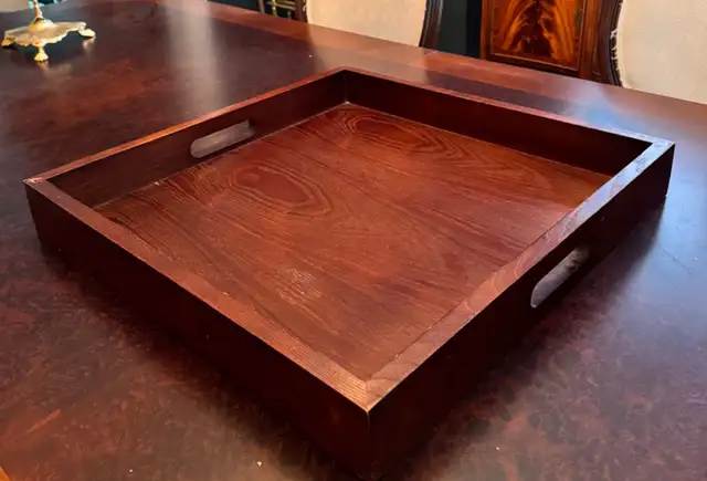 Pottery Barn Real Mahogany Sqaure Tray in Home Décor & Accents in City of Toronto - Image 6