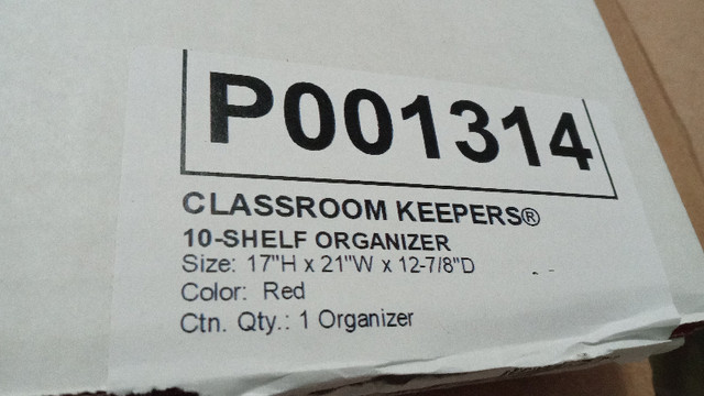 Organisateur de rangement Classroom Keepers Red Shelf Organizer dans Rangement et organisation  à Ville de Montréal - Image 4
