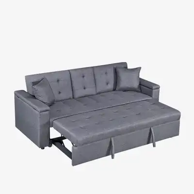 New Sectional Sleeper Sofa With Drop Down Cup Holder Clearance, View more
