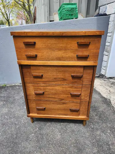 MID-CENTURY 1960'S WALNUT HIGHBOY DRESSER , View more