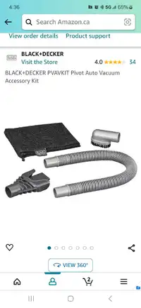 BLACK+DECKER PVAVKIT Pivot Auto Vacuum Accessory Kit