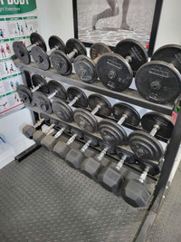 Dumbell set and heavy duty rack