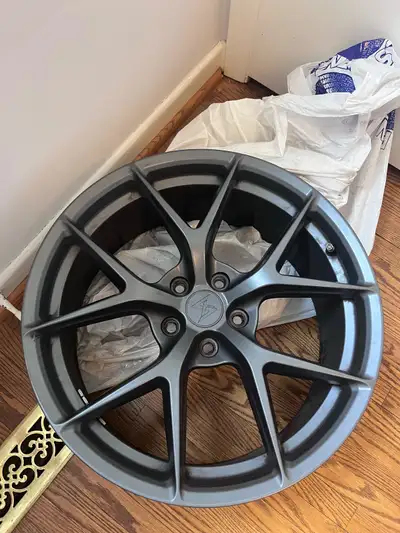 Beautiful sentali wheels (no tires) Condition: like new Reason for sale: didn’t clear the calipers o...
