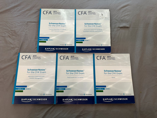 CFA Level 1 Kaplan Schweser 2019 All Books in Textbooks in Mississauga / Peel Region