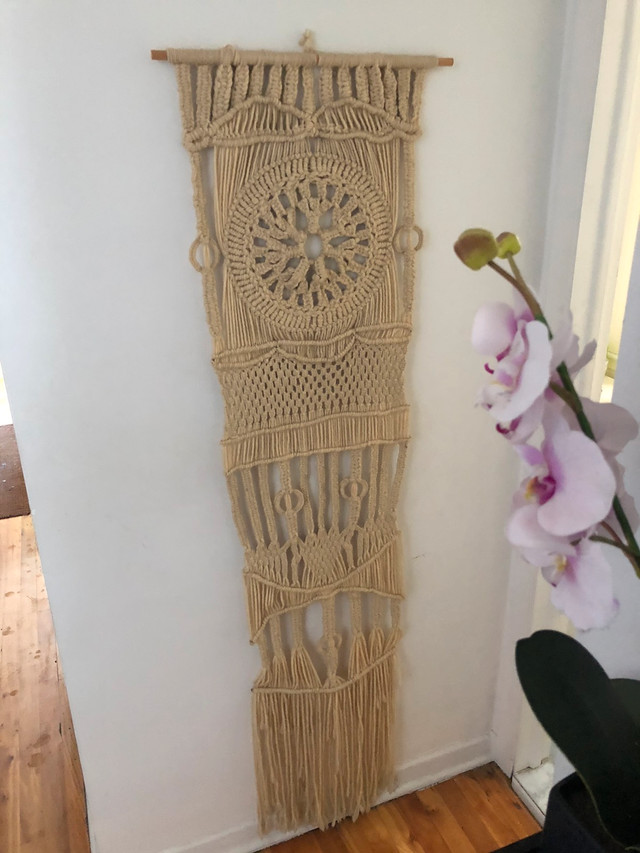 Daniel Smith 1973 macrame wall art // Grand art mural dans Art et objets de collection  à Ville de Montréal