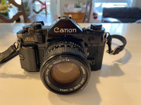 REDUCED Canon A-1 film camera with Canon FD 50mm f1.4 lens