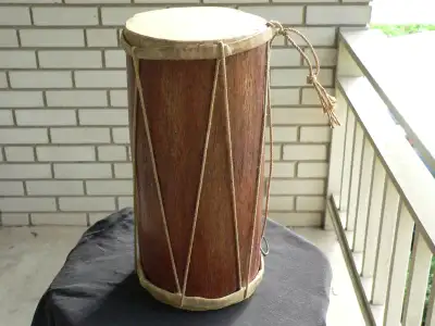 Vintage African Wood Dunun Or DounDoun Drum, View more