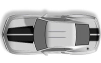 Chevrolet Camaro 2010-2015 Hood & Trunk Stripes Graphics Kit 3M 