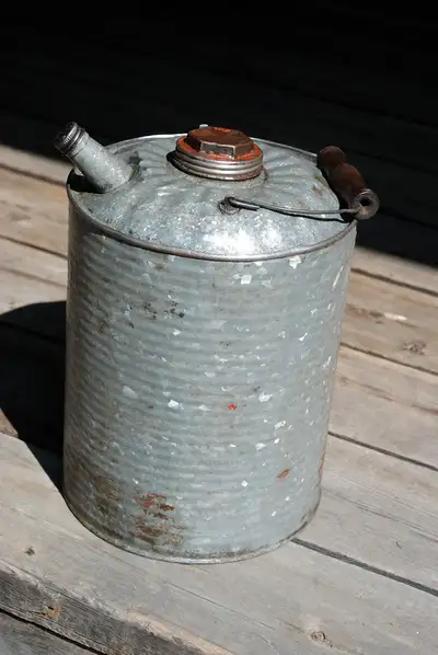 Antique Vintage Gasoline Metal Cans, View more