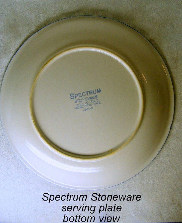 SPECTRUM stoneware, Japan, oven to table Microwave safe 11¼” dia in Kitchen & Dining Wares in City of Toronto - Image 3