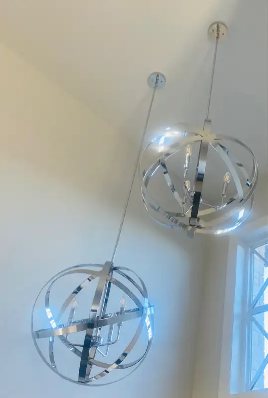 Chandelier Light Fixtures Chrome Modern 2 available in Indoor Lighting & Fans in London - Image 4