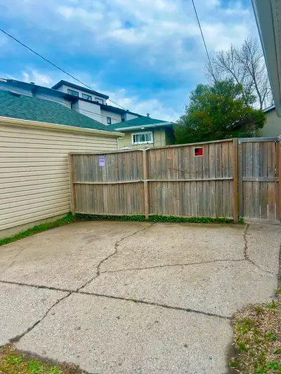 Parking pad space available for storage or parking. Two blocks from SAIT. $100 a month if rented les...