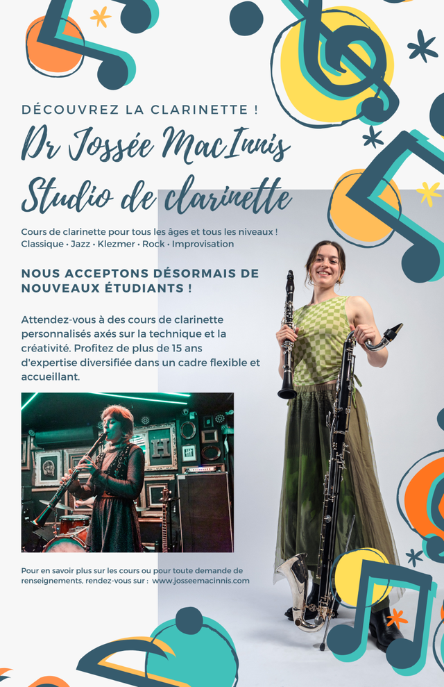 Professeure de clarinette Montréal - Clarinet teacher Montreal64960029043202120