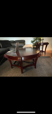 Cherry wood Coffee and end tables 