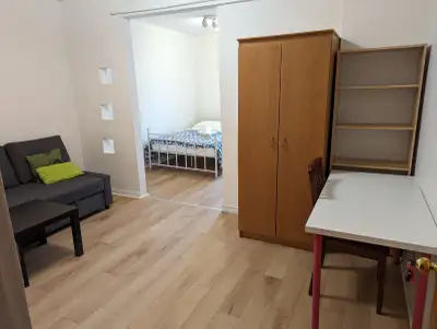 There are 3 bedrooms in the apartment. One kitchen and one bathroom is shared by the 3 rooms. Beauti...