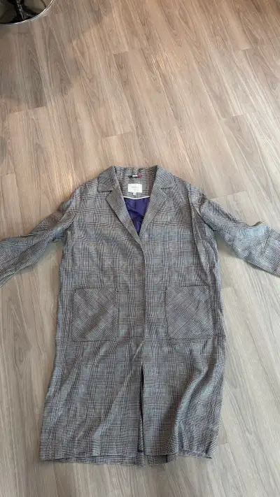 Women’s Plaid Long Coat - Size M, View more