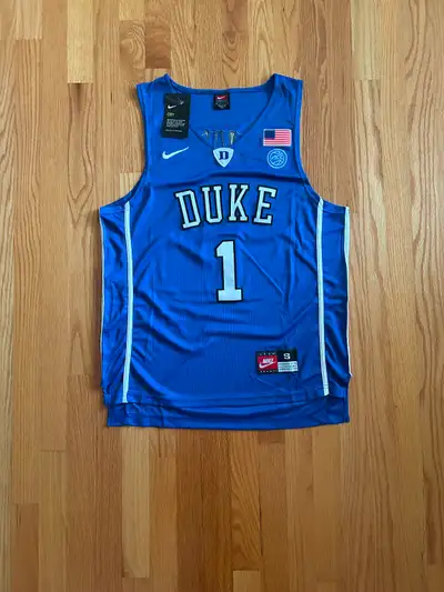 Zion Williamson Duke basketball jersey. Brand new. Men’s small.