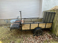 5x8 Utility Trailer w/ Contico storage box, gate / loading ramp