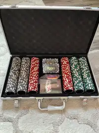 300 Poker Chips & Plaques Set