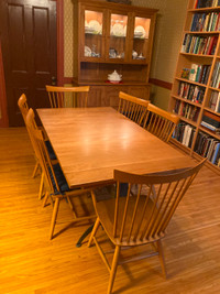 Dinner for 10! Solid maple Shaker-style dining set