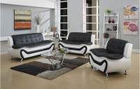 SOFA SET IN STOCK -LEATHER - 3 PCS - ONLY 699