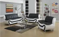 SOFA SET IN STOCK -LEATHER - 3 PCS - ONLY 699