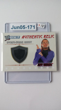Jeff Hardy 2008 WWE Topps Heritage IV Authentic Relic Event-Worn