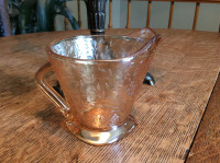 Cremier  Marigold verre Iridescent an 1950  rare vintage